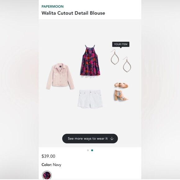 Perfect condition! PAPERMOON Walita Cutout Detail Blouse! - Picture 12 of 14